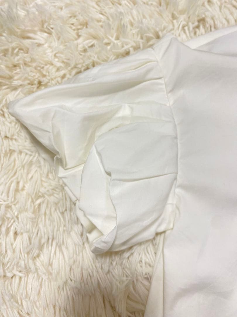 FOXEY ホワイト パフスリーブシャツ 38