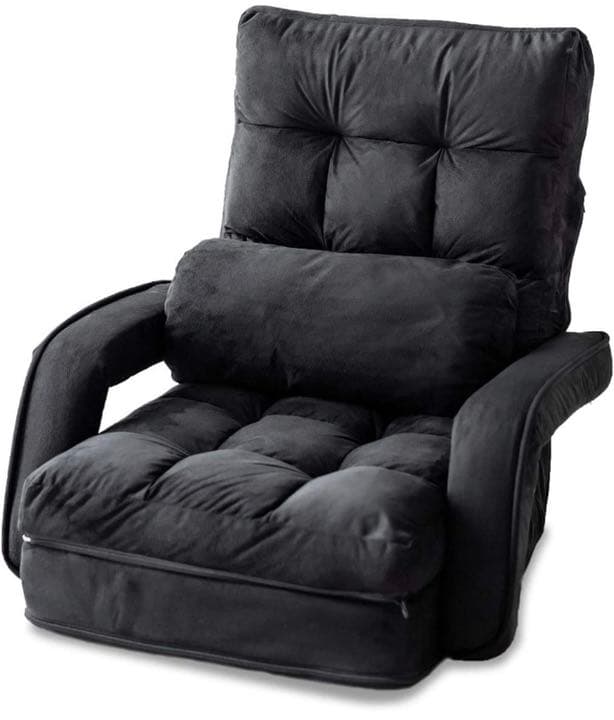 【新品未使用】座椅子 ソファベッド ひじ掛け付き リクライニング 肘掛連動