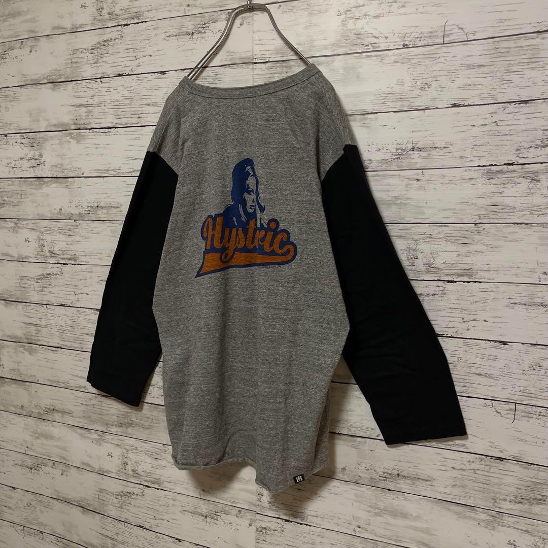 758【入手困難】ヒステリックグラマー♤ビッグロゴ　ラグランTシャツ　希少　美品