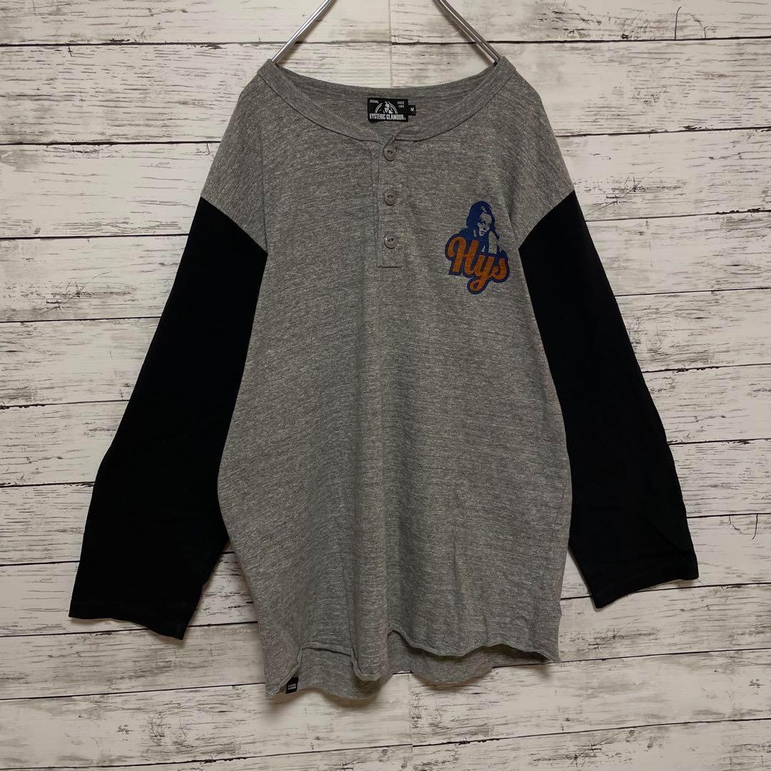 758【入手困難】ヒステリックグラマー♤ビッグロゴ　ラグランTシャツ　希少　美品