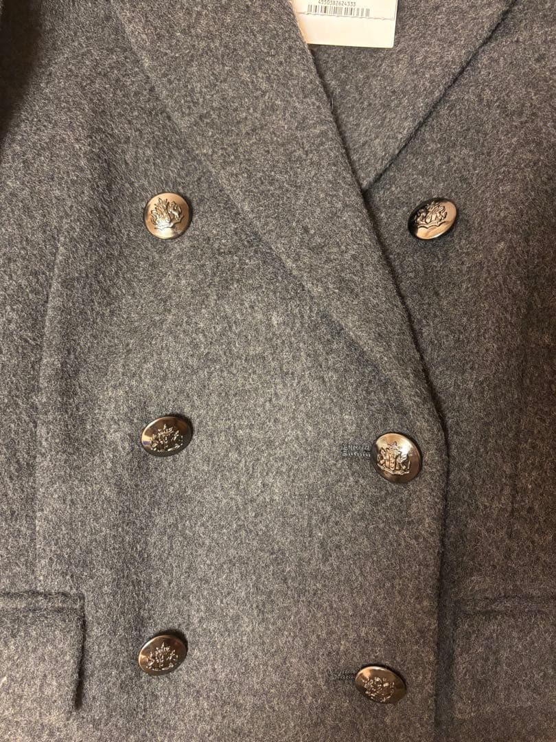 【新品未使用タグ付】Arpege story Wジャケットコート　濃灰