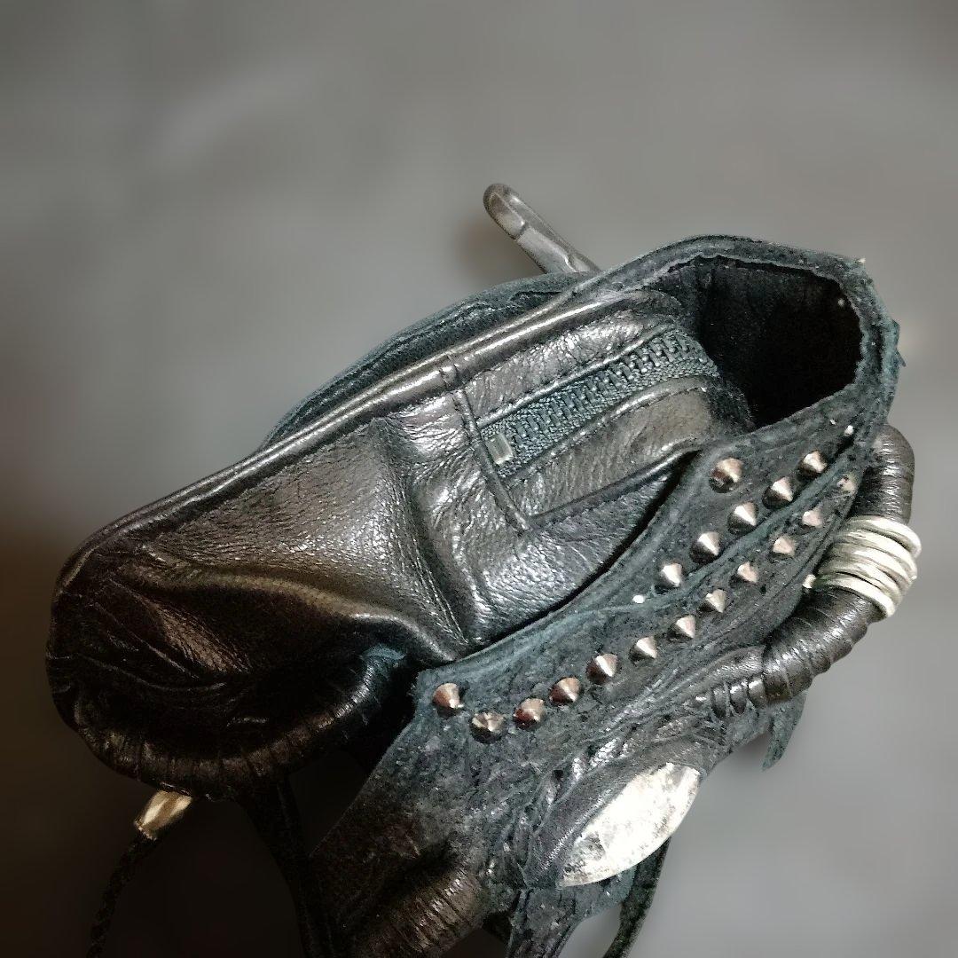 KMRii 鋲スタッズ レザーウエストポーチ