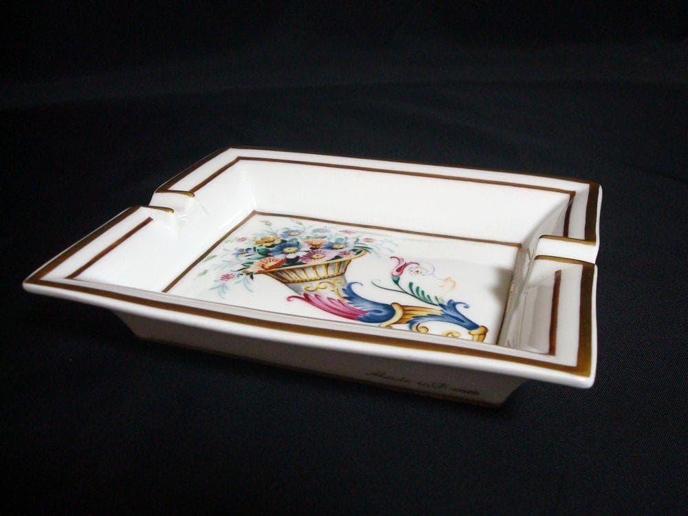 HERMES エルメス 灰皿 ビンテージ　花束　アッシュトレイ