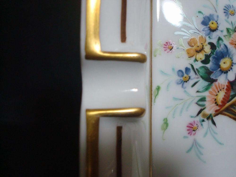 HERMES エルメス 灰皿 ビンテージ　花束　アッシュトレイ