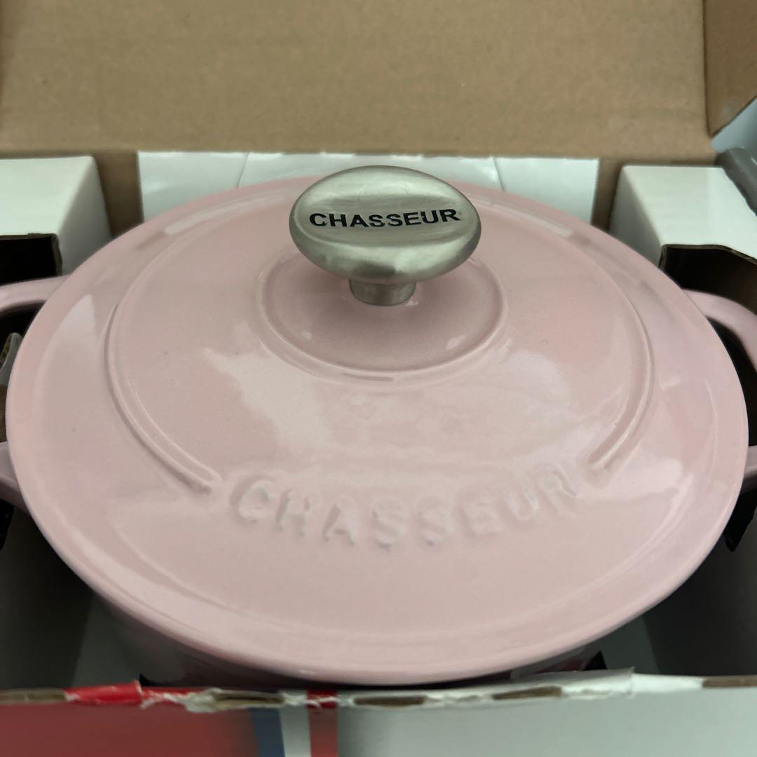 CHASSEUR ピンク ラウンドキャセロール 16cm