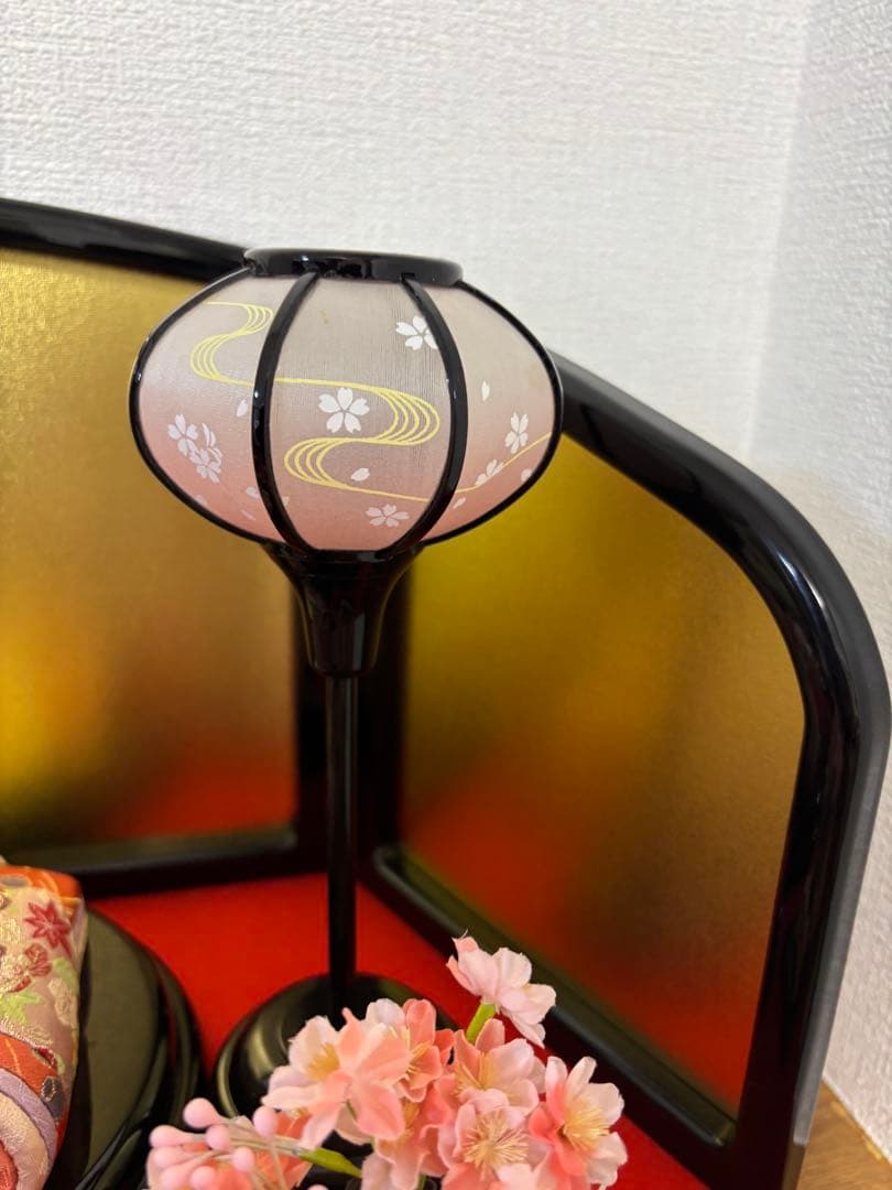 ひな祭り 雛人形セット 赤金装飾