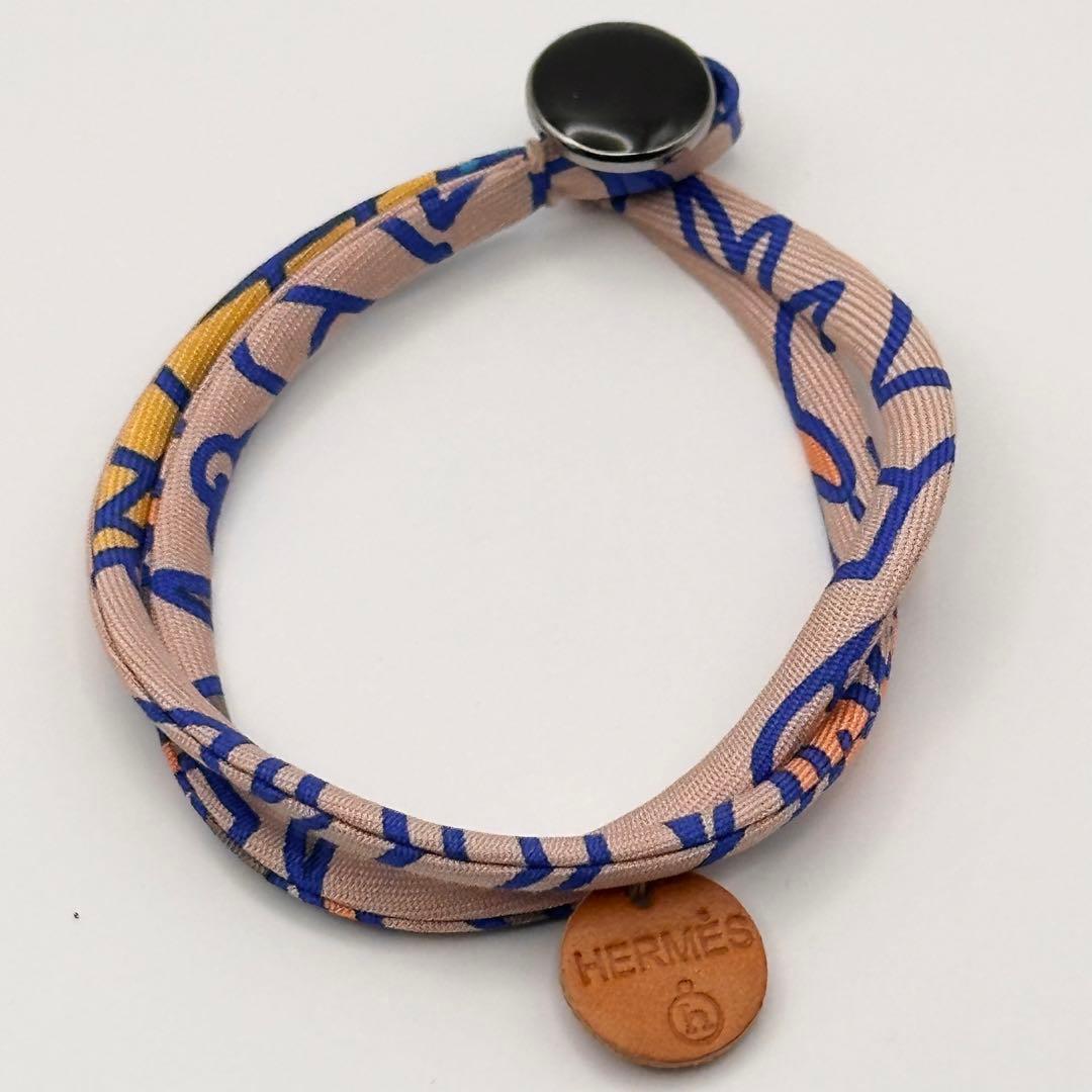 美品✨HERMES エルメス プティアッシュ シルクブレスレット ピンク