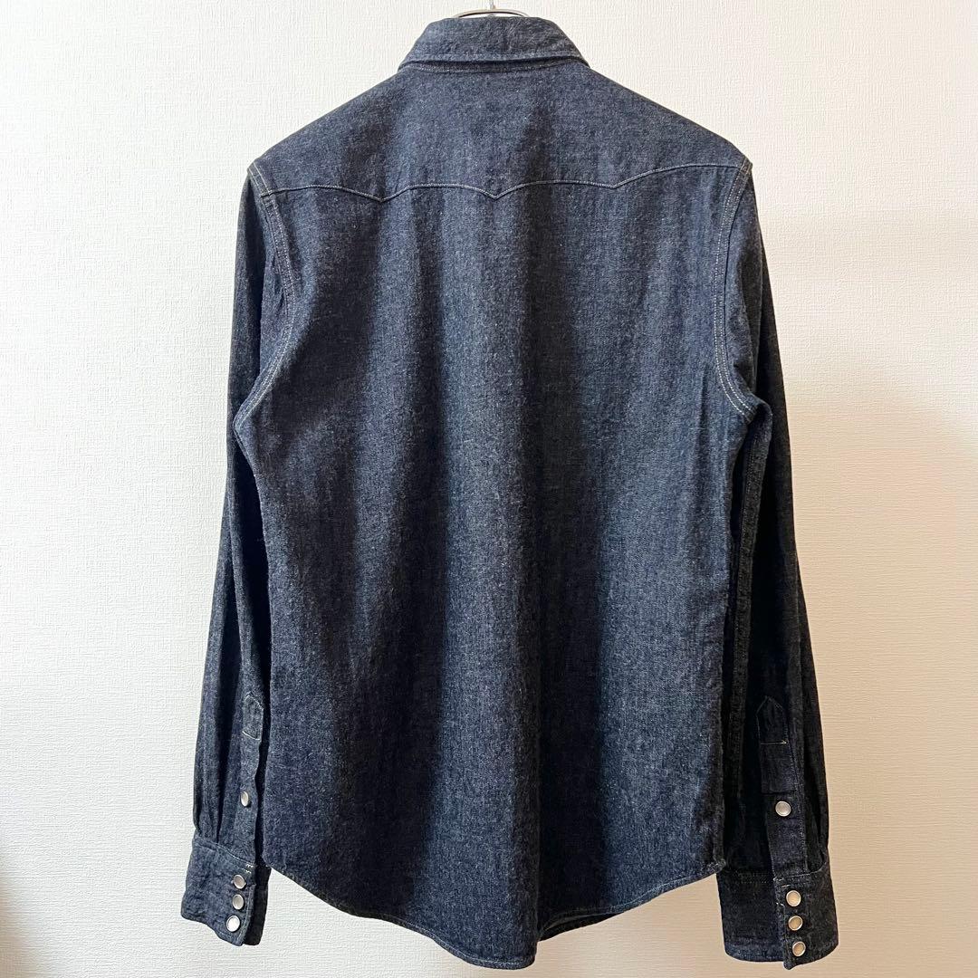 【美品】RRL コンチョボタン デニムウエスタンシャツ