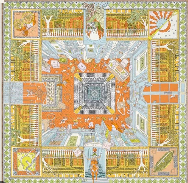 未使用’22秋冬　HERMESカレ90 オブジェ・ドゥ・キュリオジテ