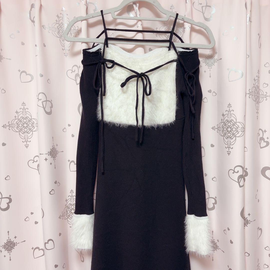 ワンピース Lumignon Ribbon bust fluffy long op