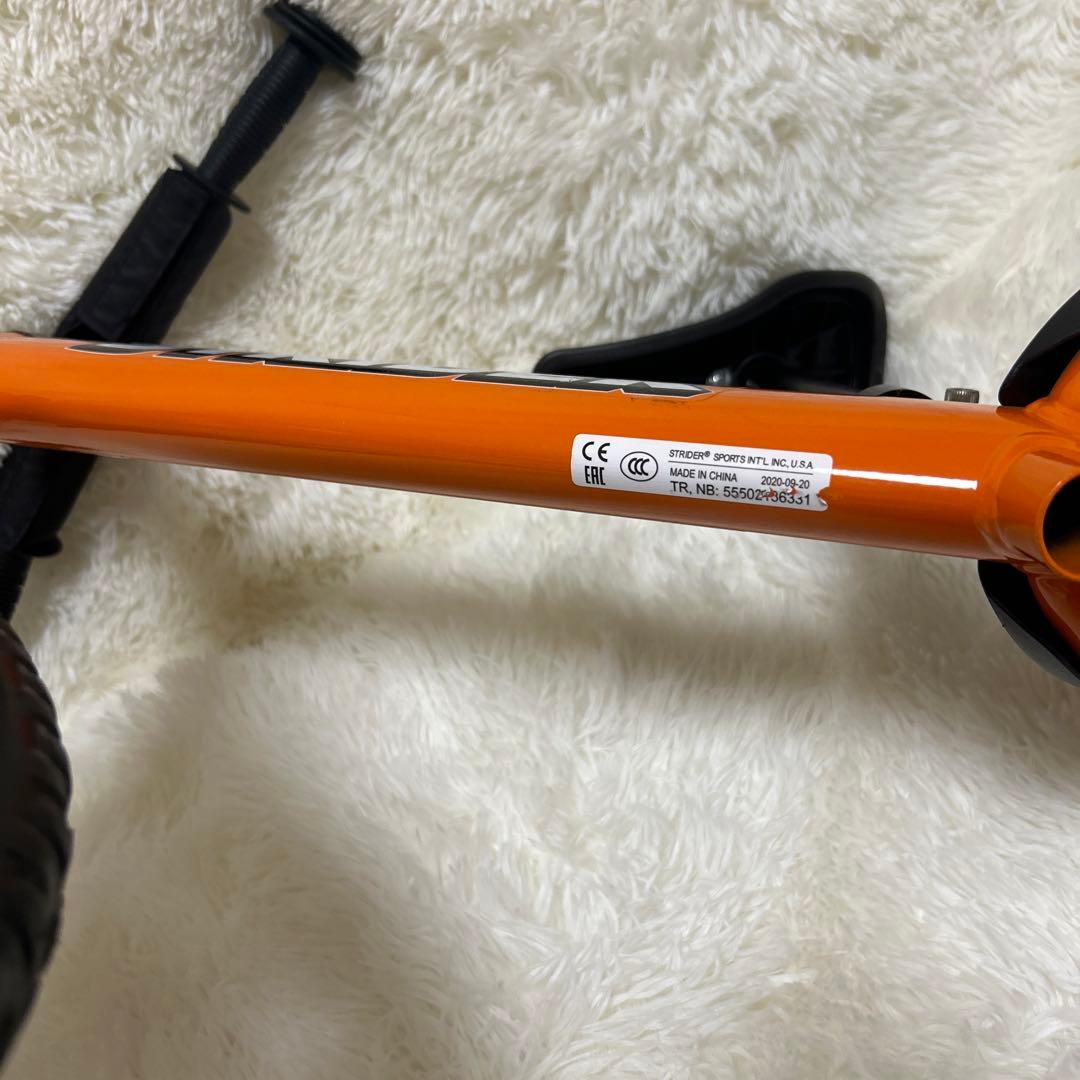 【美品】STRIDER バランスバイク スポーツ オレンジ 12インチ