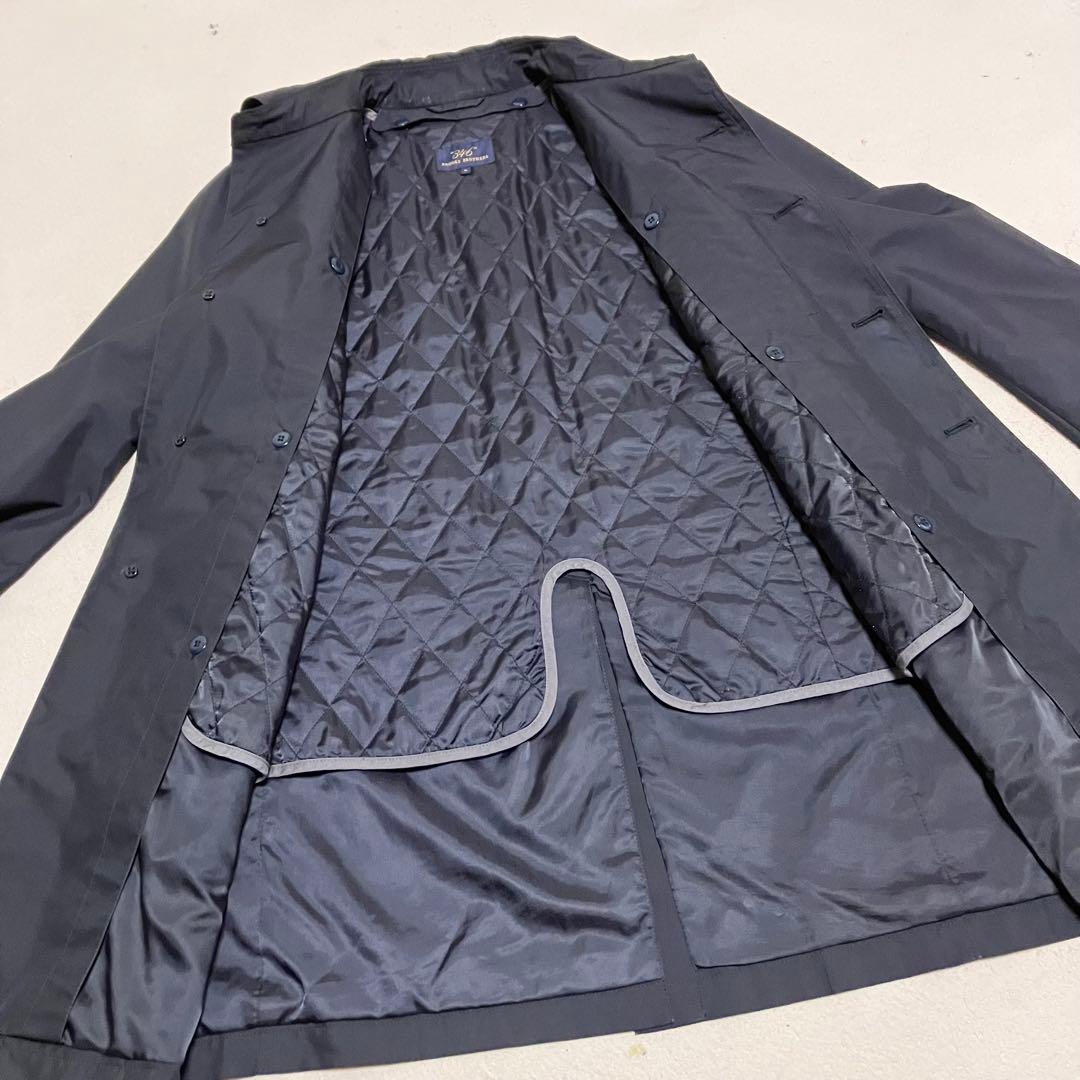 良品　ブルックスブラザーズ　ステンカラーコート　ライナー付き　M　ネイビー　濃紺