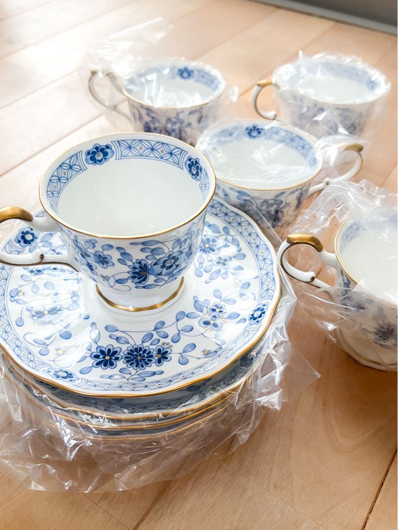 ナルミ ケーキプレート5枚＋カップ&ソーサー 5枚セット