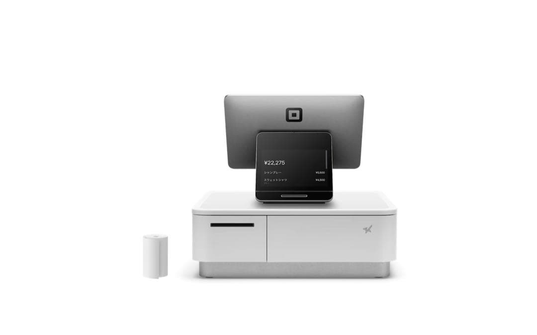 Squareレジスター キャッシュドロワー・レシートプリンター付きロール紙10本