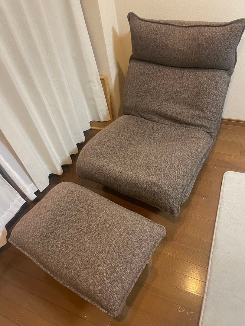 引取希望 無印良品 ハイバックリクライニングソファ オットマン付き