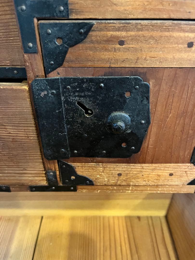 アンティーク木製箪笥　茶箪笥　時代箪笥　古民家　古道具