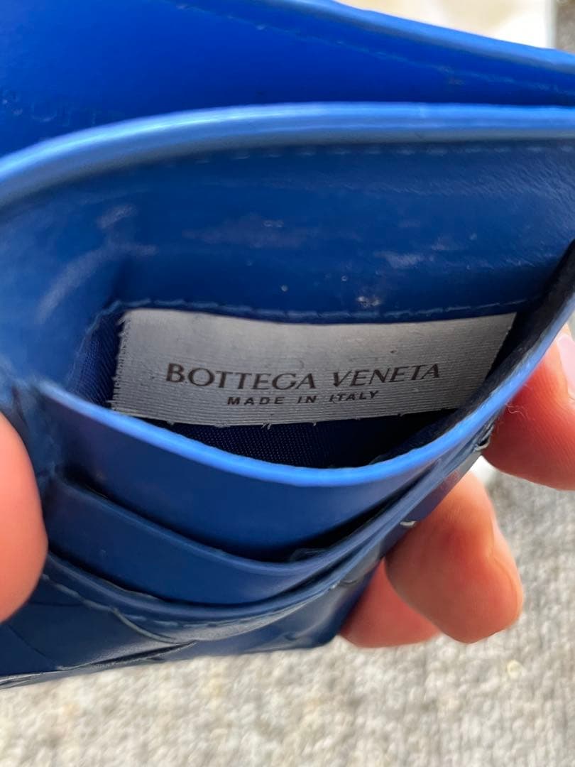 Bottega Veneta カードケース形 財布 青 ※ジャンク