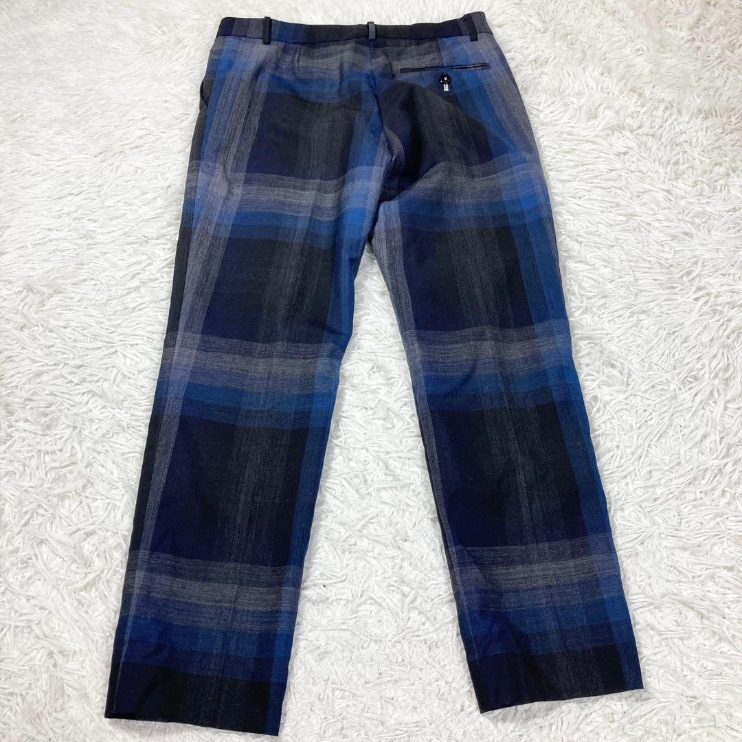 極美品　ポールスミスブラック　チェック柄　サイズ40(L)