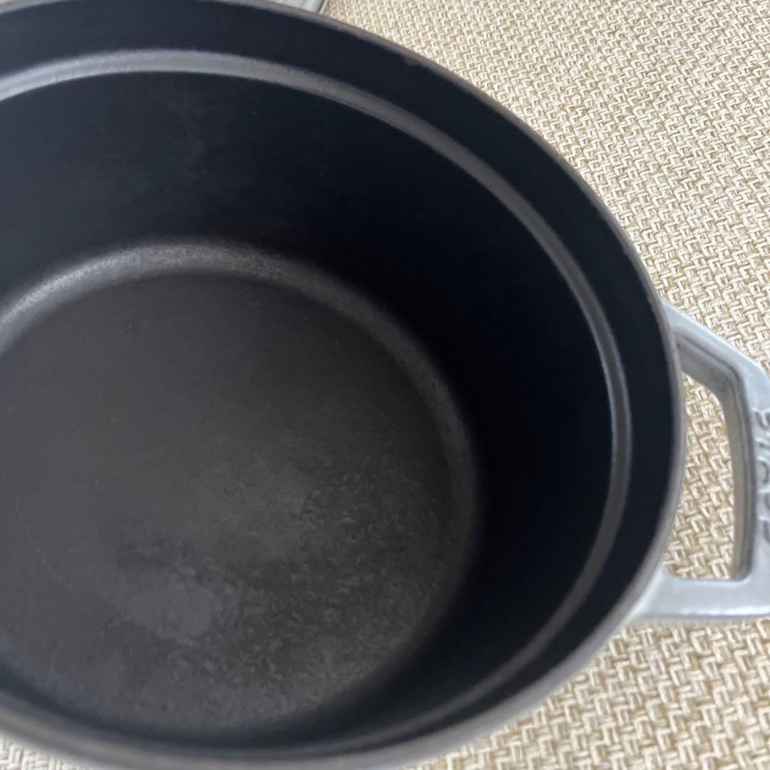 お値下げ STAUB◆ピコココットラウンド グレー20cm ストウブ鍋