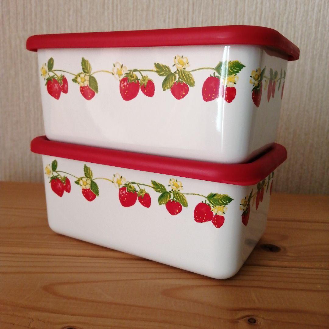 Ｓaページ 昭和 レトロ キャニスター と ホーロー容器 深型 2個