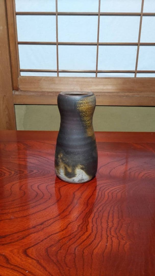 備前焼　人間国宝　山本陶秀　花入　 木箱付き