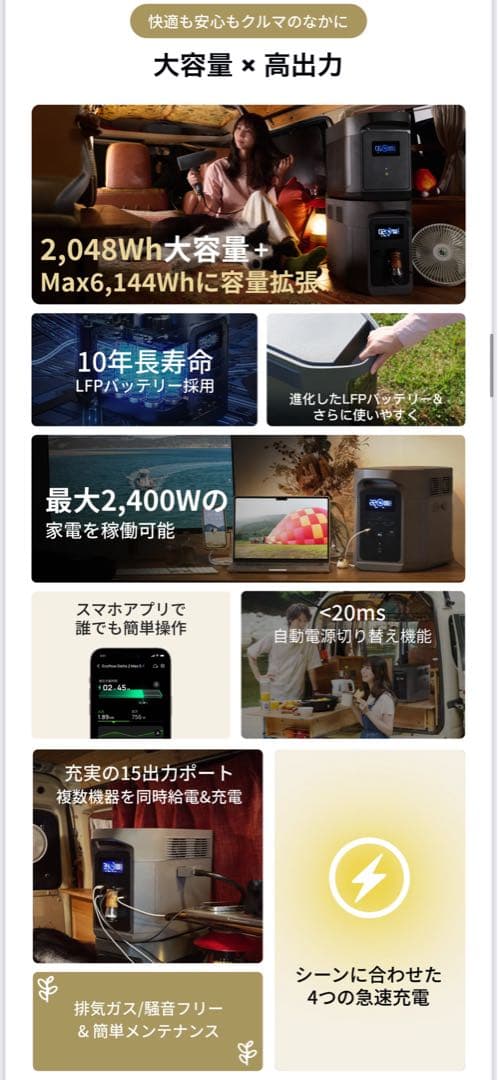 【新製品】EcoFlow Delta2 Max S 2,000Wh 【美品】