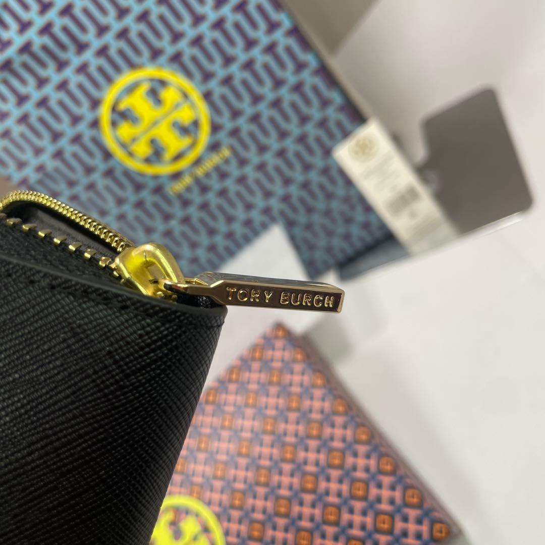 新品　トリーバーチ　長財布（黒）TORYBURCH ラウンドファスナー　ブラック