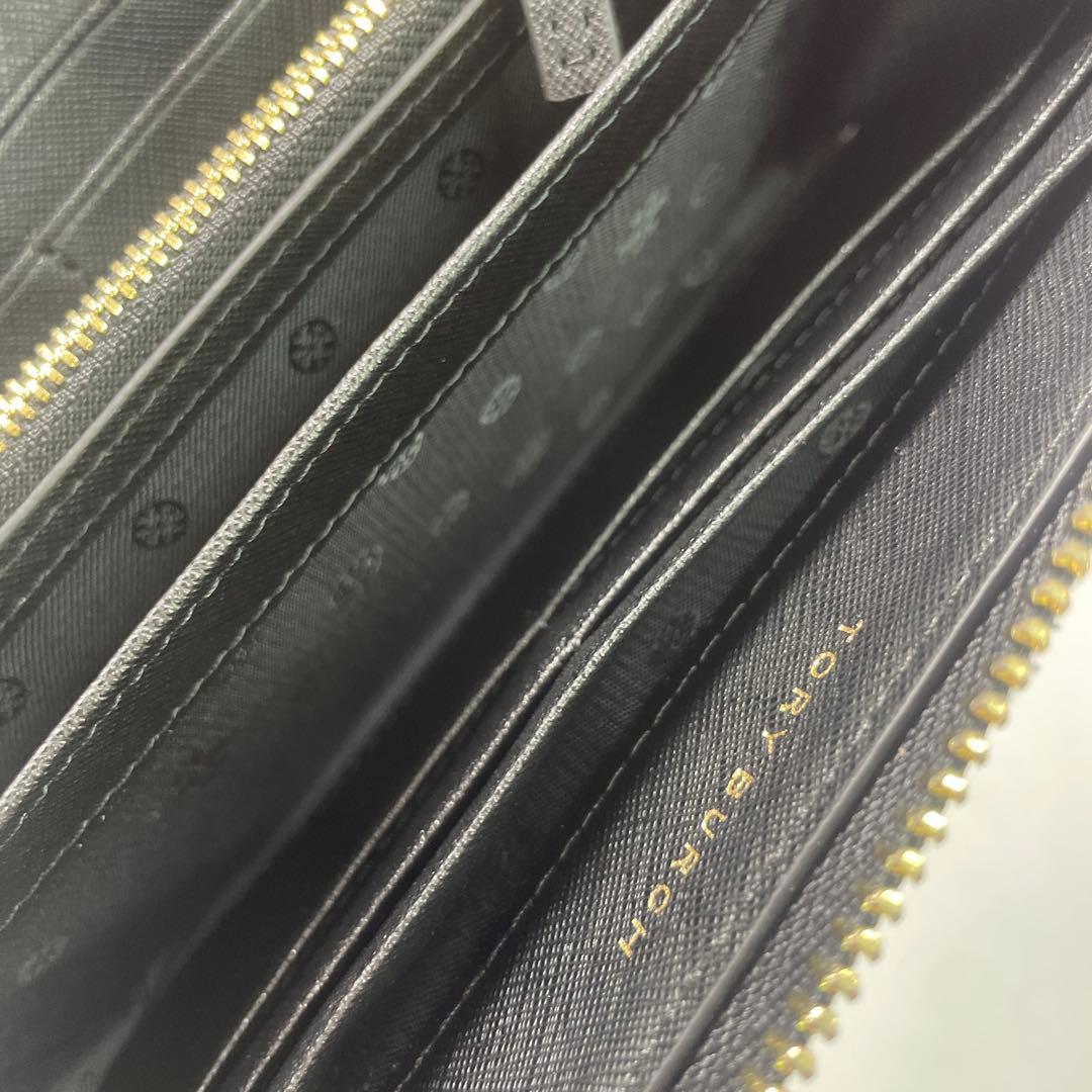 新品　トリーバーチ　長財布（黒）TORYBURCH ラウンドファスナー　ブラック