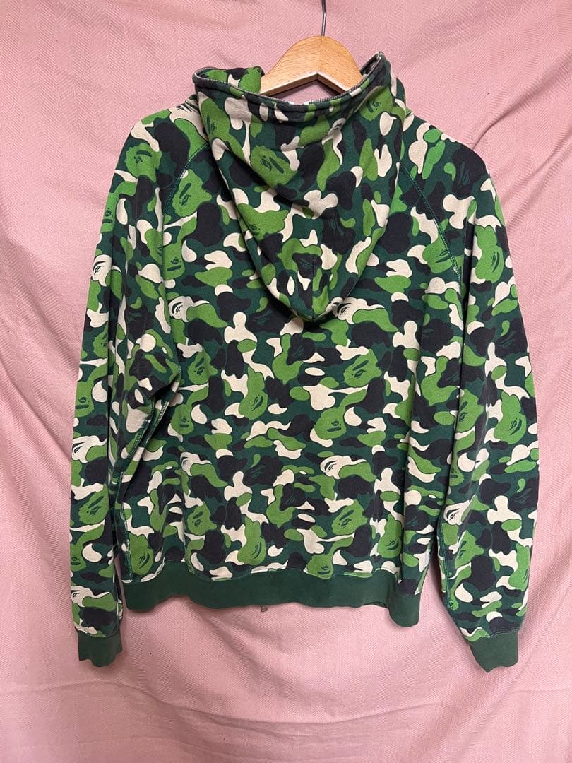 a bathing ape ABC camo green フルジップパーカー