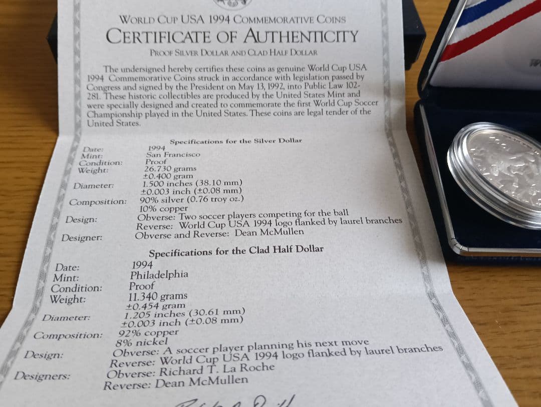 ☆掘り出し物！☆ FIFAワールドカップ記念（1994年）プルーフセット