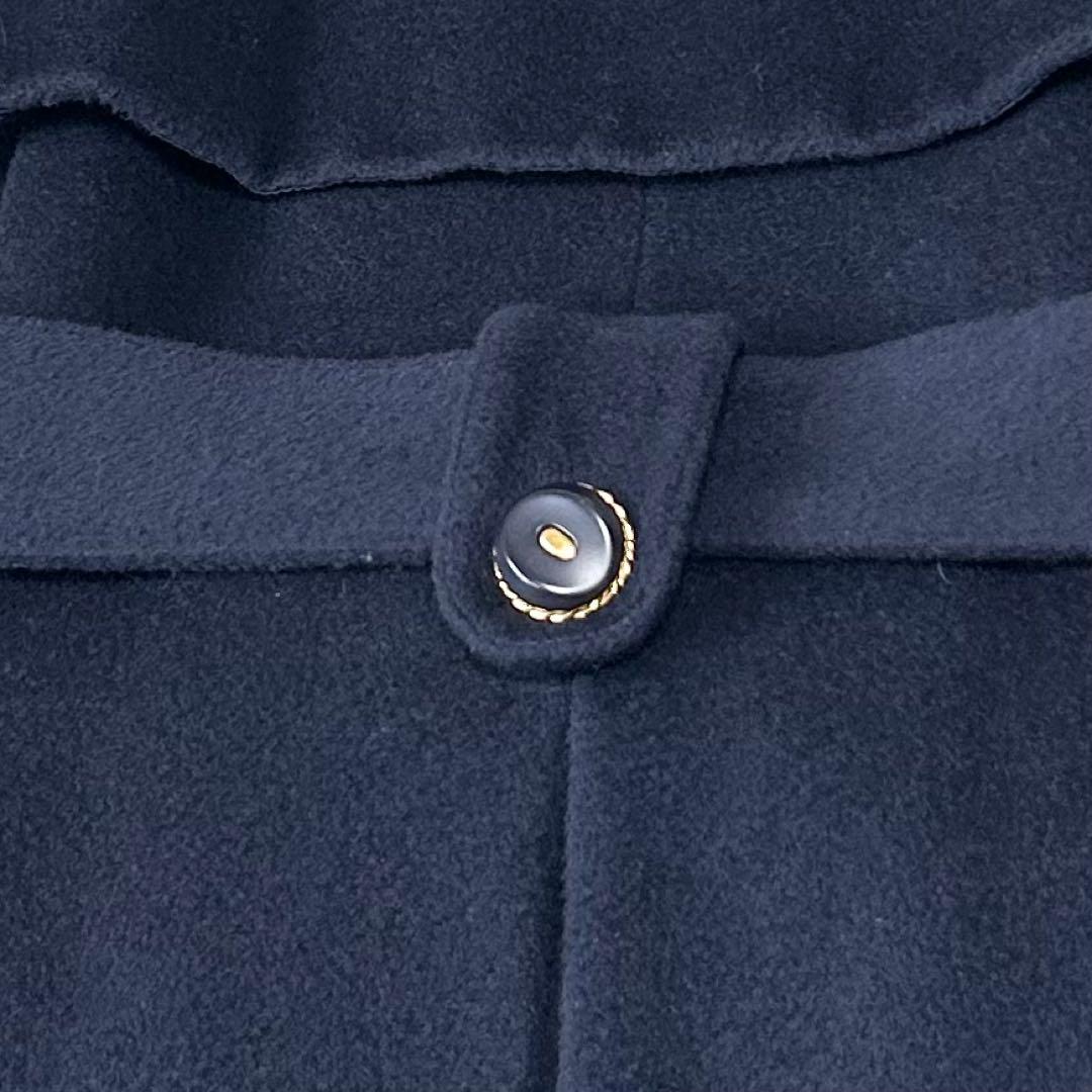 Leilian レリアン 2wayケープカラーチェスターコート ウール カシミヤ