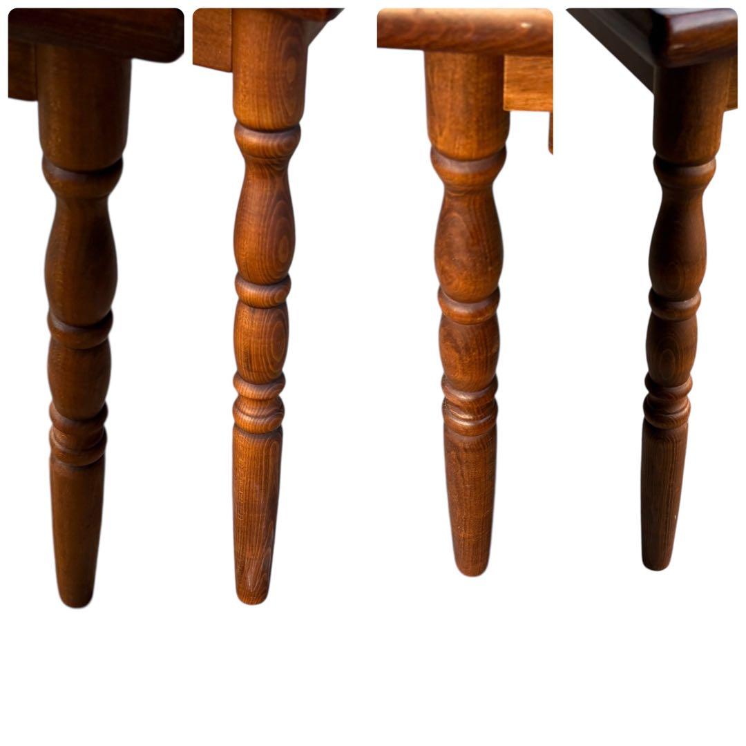 HR909 古いスピンドルレッグ　柏木工　ダイニングテーブル　ろくろ脚