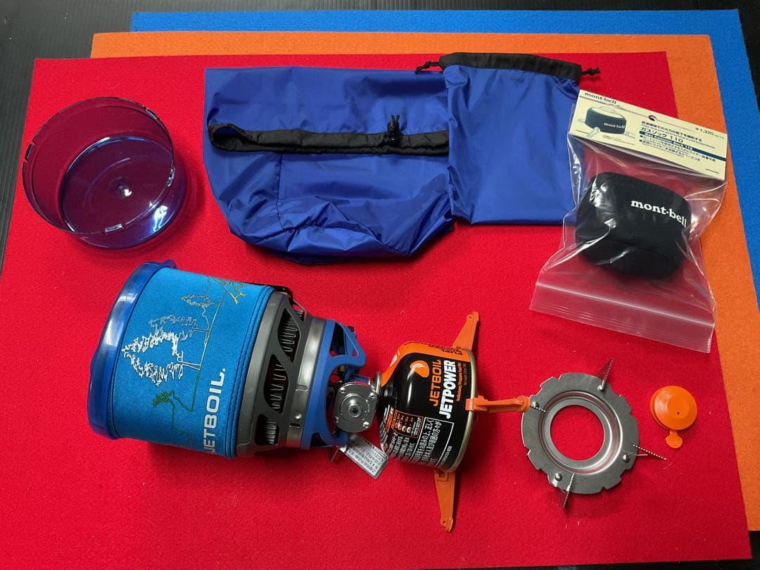 mont-bell JETBOILミニモブルーツリーカラーフルセット動作良好美品