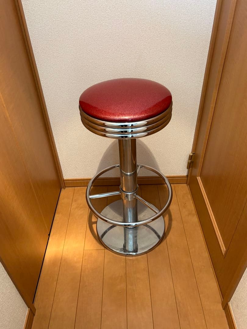 バーガーキング、赤いバーチェア、回転式、2000年代初頭