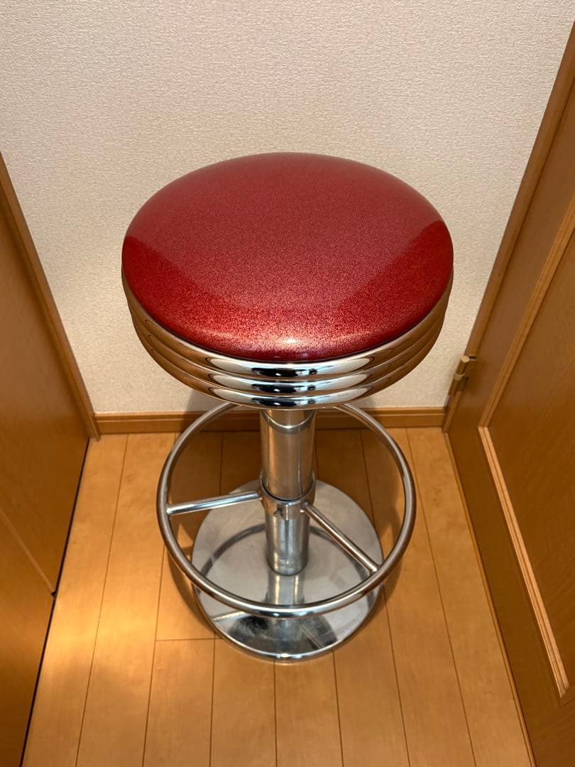 バーガーキング、赤いバーチェア、回転式、2000年代初頭