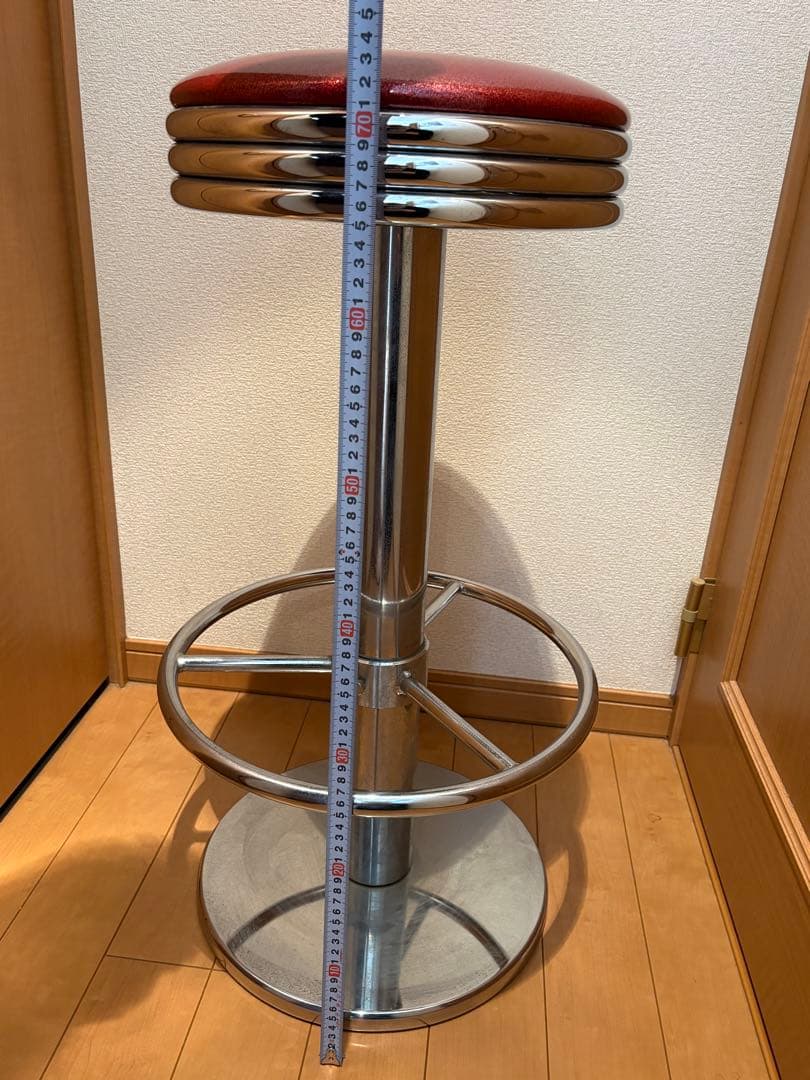 バーガーキング、赤いバーチェア、回転式、2000年代初頭