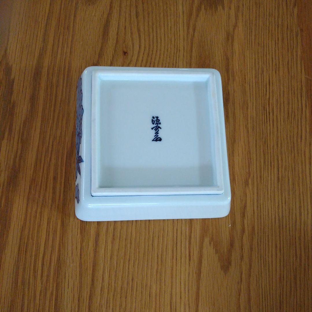 ご確認用です。源右衛門　染付向日葵角皿