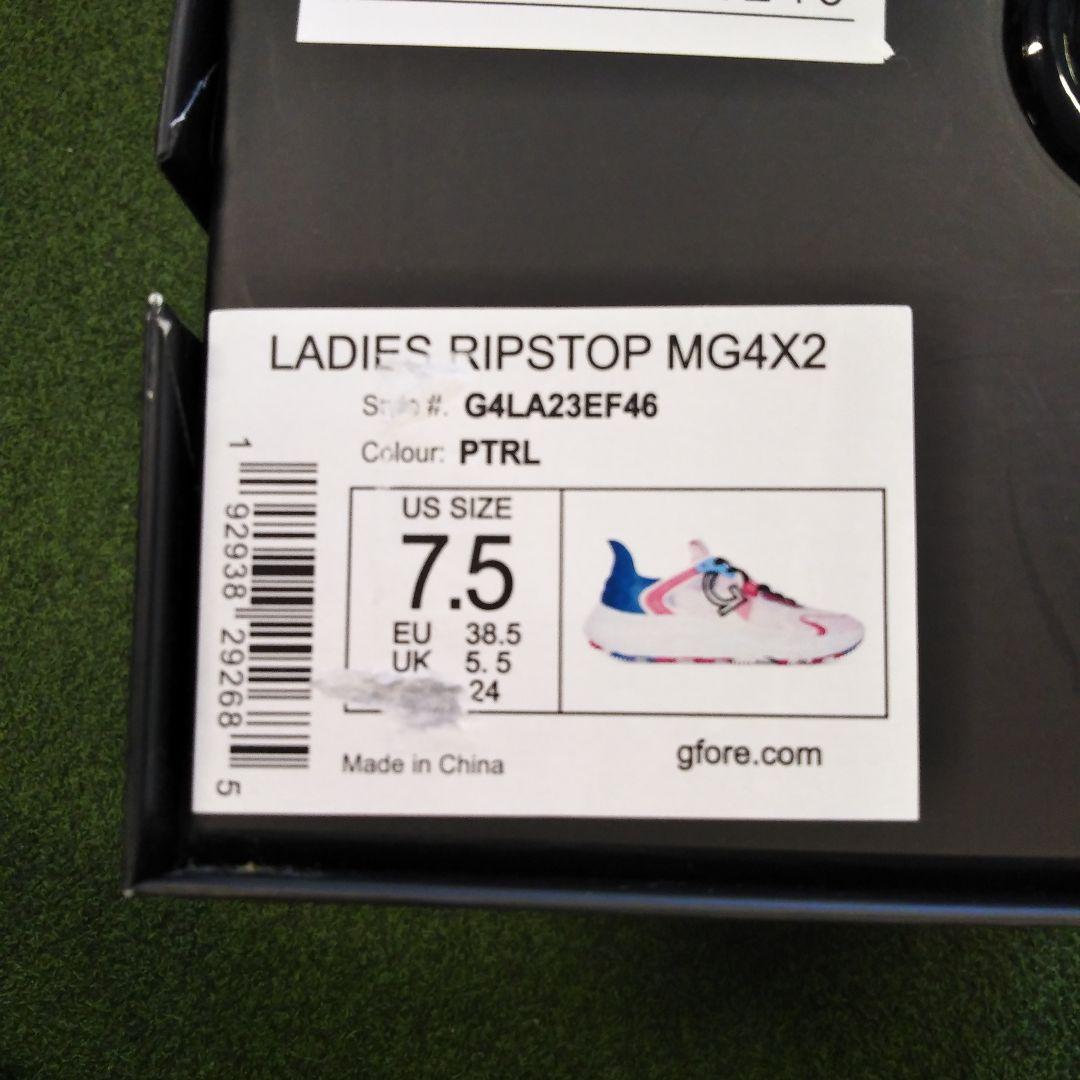 新品 ジーフォア 073432855 ゴルフシューズ ピンク/ブルー 24cm