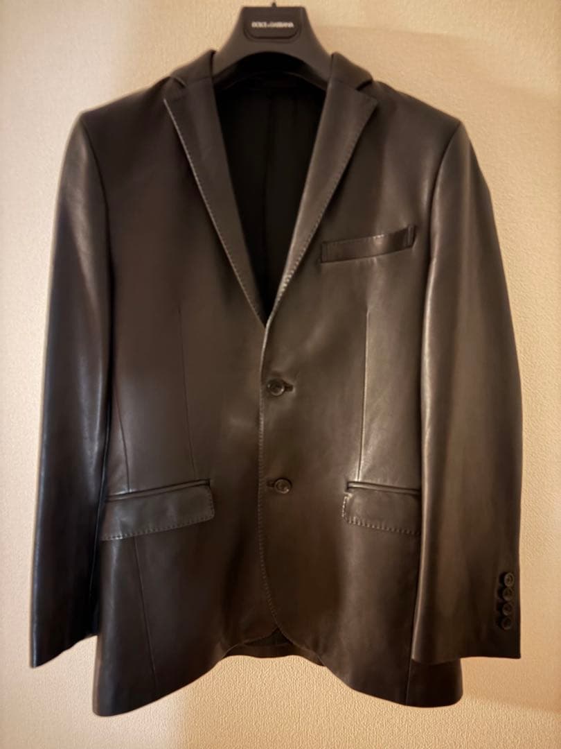 バーバリーブラックレーベル Mレザー テーラードジャケット 三陽商会ノバチェック