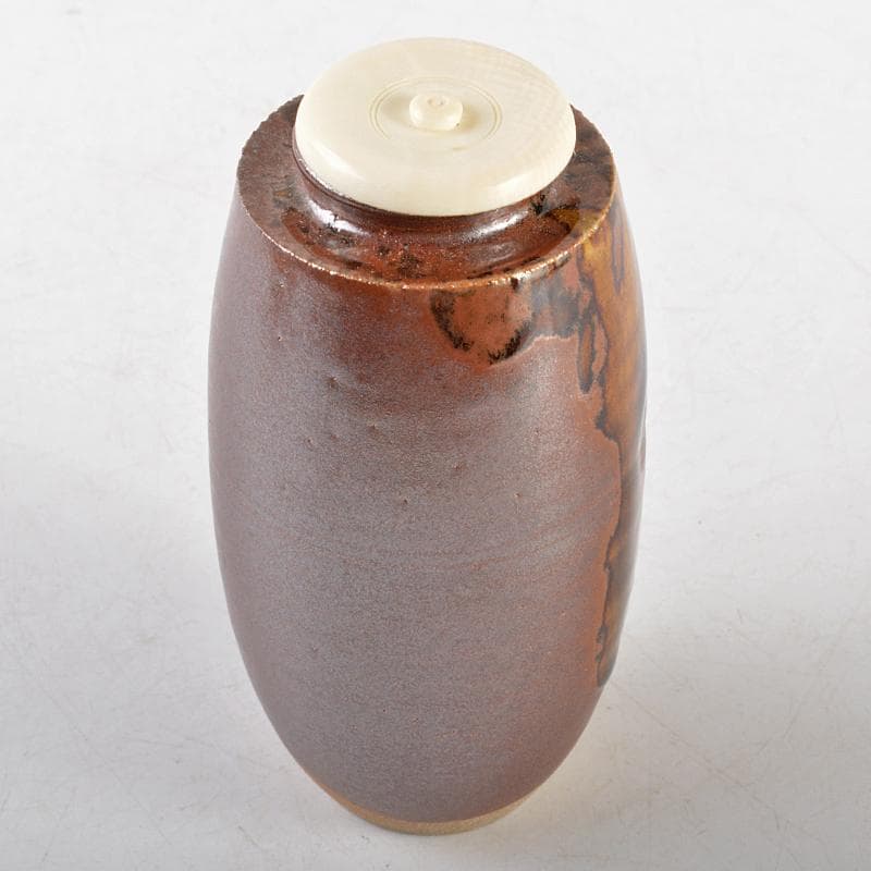 茶道具　平安　笹田有祥作　鎗之鞘　茶入　仕覆付　共箱　V　R6065