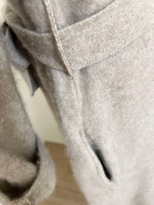 Vandori カシミヤ100％ ニットガウンコート ロング ベージュ