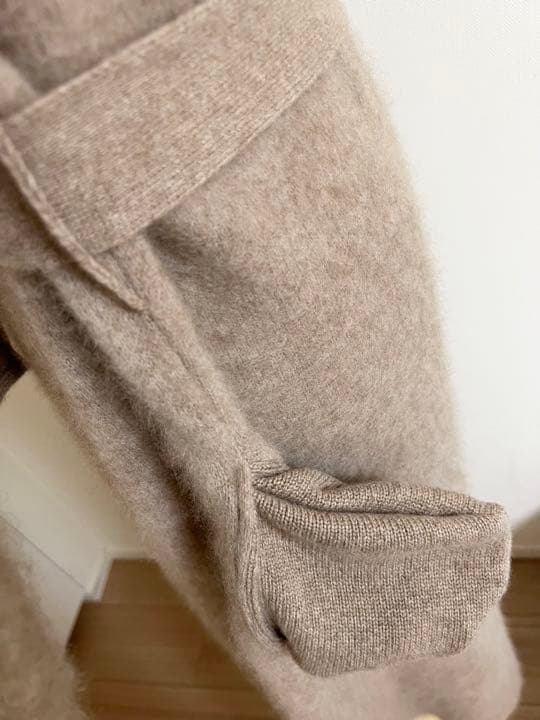 Vandori カシミヤ100％ ニットガウンコート ロング ベージュ