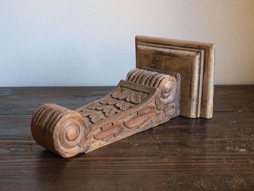 ssx2673___木彫刻 コーベル コンソールウォールシェルフ/K049