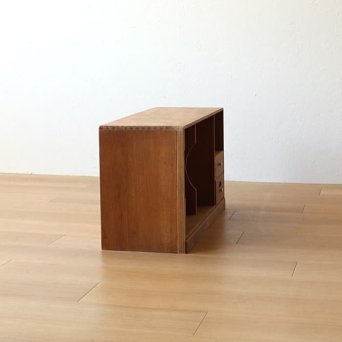 アンティーク 本棚 書棚 無塗装 ナラ材 古家具 昭和レトロ