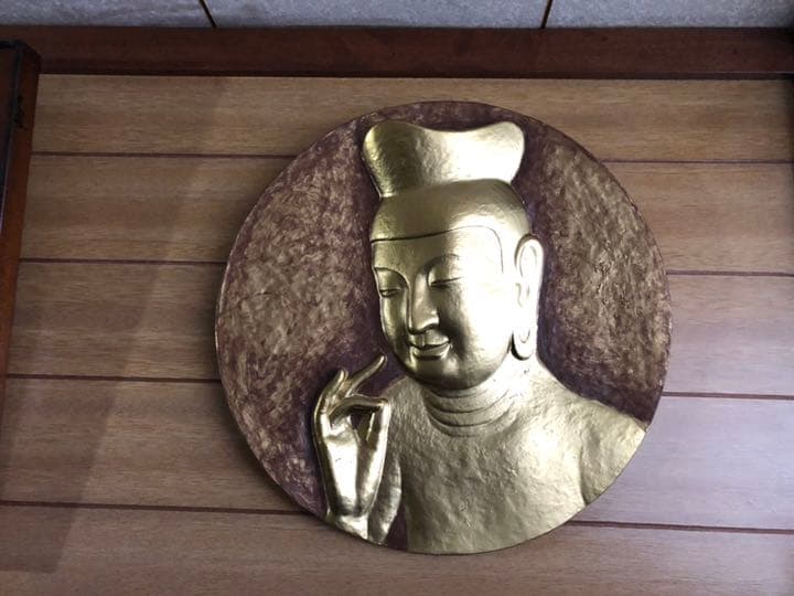 今村三郎作品 [弥勒菩薩] 石膏彫刻 10万円。日本一美しい弥勒菩薩レリーフ彫刻