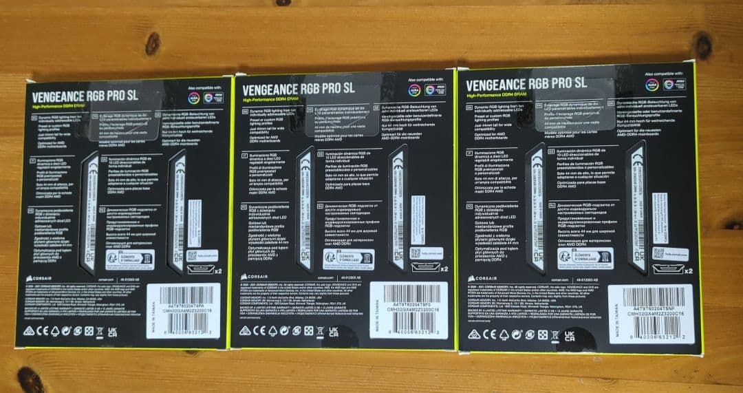 【mia】CORSAIR 32GB DDR4 3200MHz　3点セット