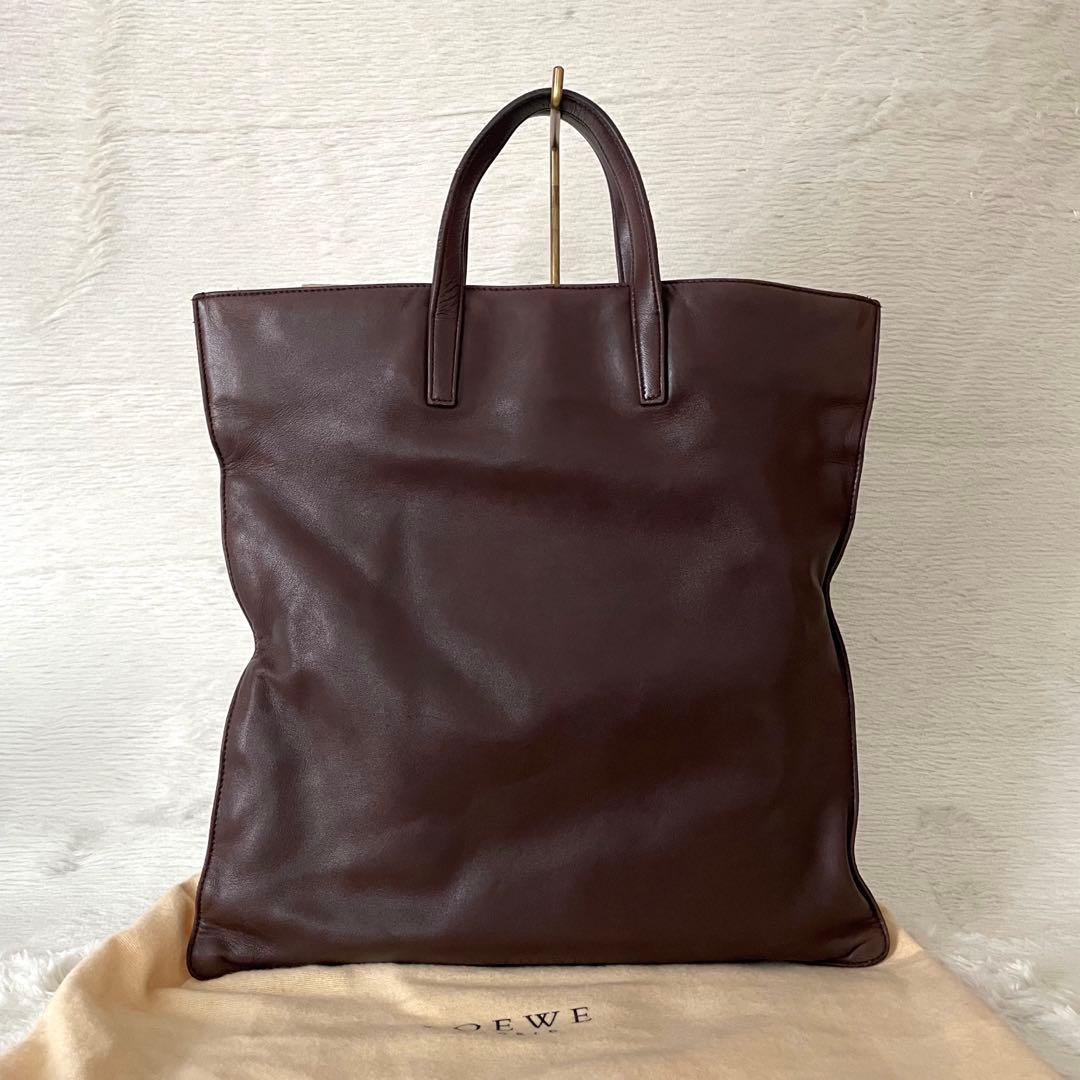 ヴィンテージ⭐️LOEWE ロエベ トートバック ナッパレザー ブラウン
