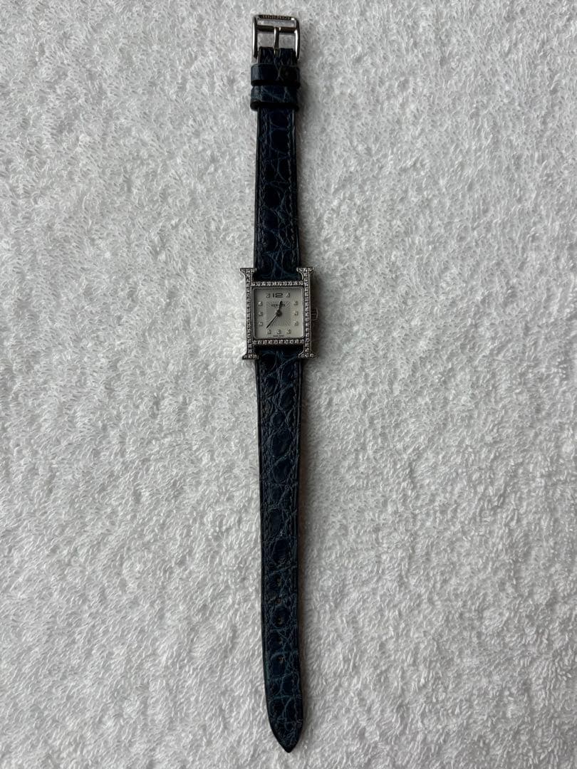 エルメスHERMES HH1.130 Hウォッチミニ ダイヤベゼル 11Pダイヤ