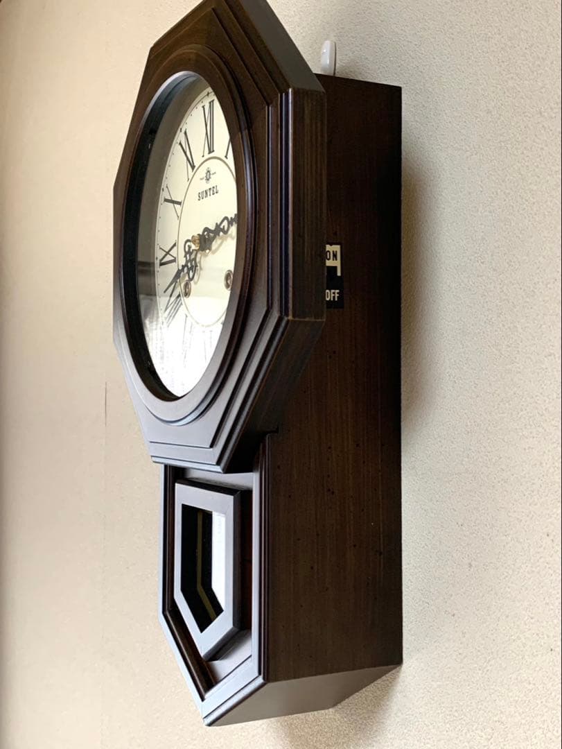 SUNTEL サンテル　時打ち振り子時計QL688クオーツ　取説付き