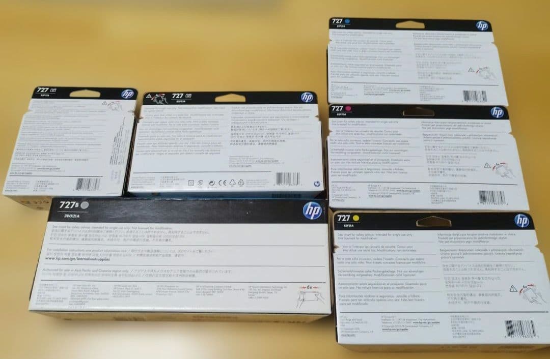 HP 727シリーズインク6個セット保証期限切れ品